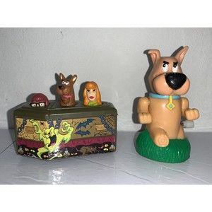 Vintage 1996 Burger King Scooby Doo Velma Scooby & Daphne Toy & Scrappy Lot Of 2
